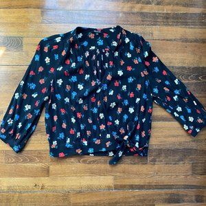 Madewell Wrap-around Blouse w/Tie